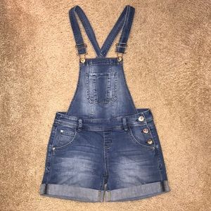 Kensie denim overall shorts